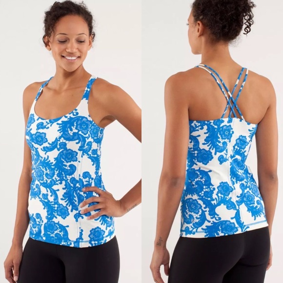 lululemon athletica Tops - Lululemon Laceoflage Free To Be Tank Top Blue K33